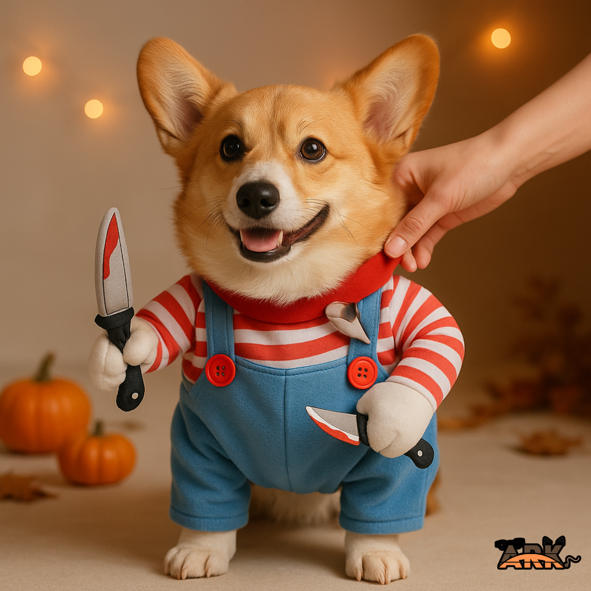 Adorable Deadly Doll Dog Costume - Perfect for Halloween Fun!