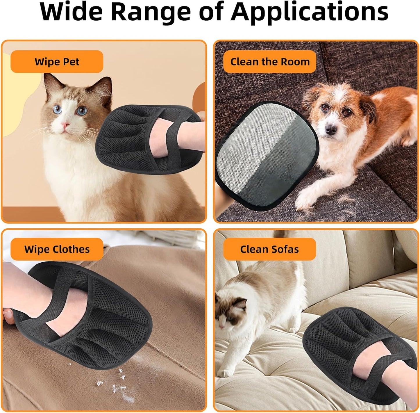 Revolutionary Pet Hair Remover Glove - Effortlessly Banish Pet Fur from Furniture, Clothes, and More!