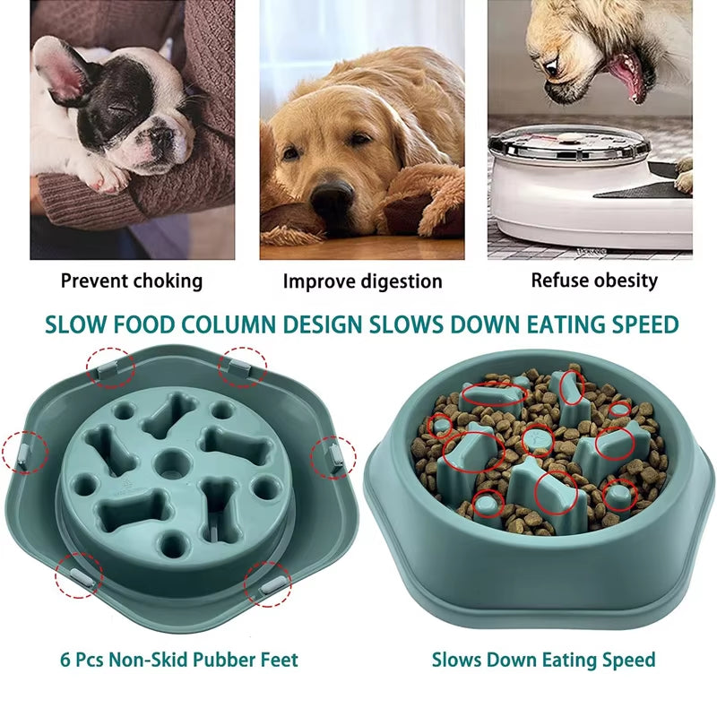 Revolutionary Slow Feeder Dog Bowl: Anti-Choking, Non-Slip Design for Healthy Eating - Perfect for Small to Medium Breeds!