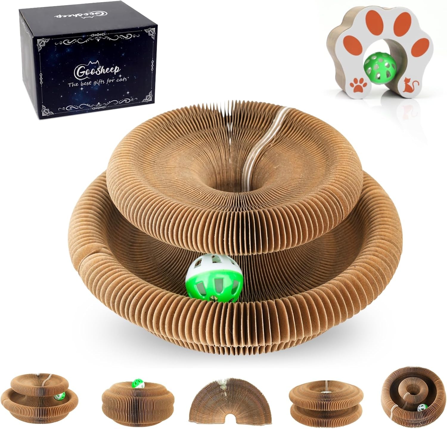 Transform Playtime with the Accordion Magic Organ Cat Scratcher - Fun Cardboard Scratching Pad for Indoor Cats!