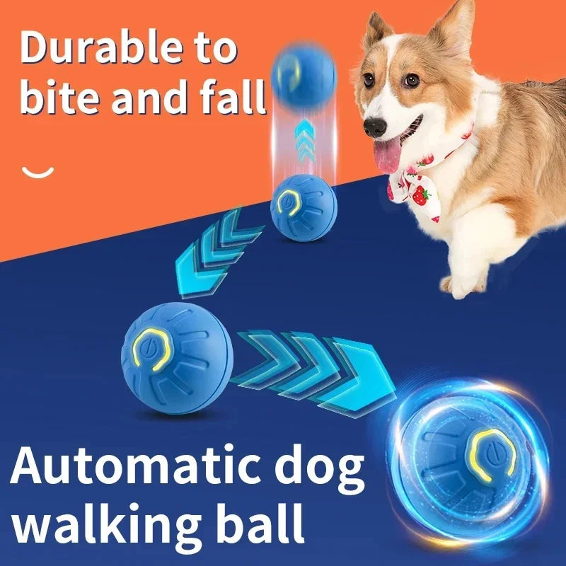 Interactive Smart Dog Toy Ball - USB Rechargeable Automatic Moving and Bouncing Ball for Puppies and Kittens - Perfect Christmas Gift!