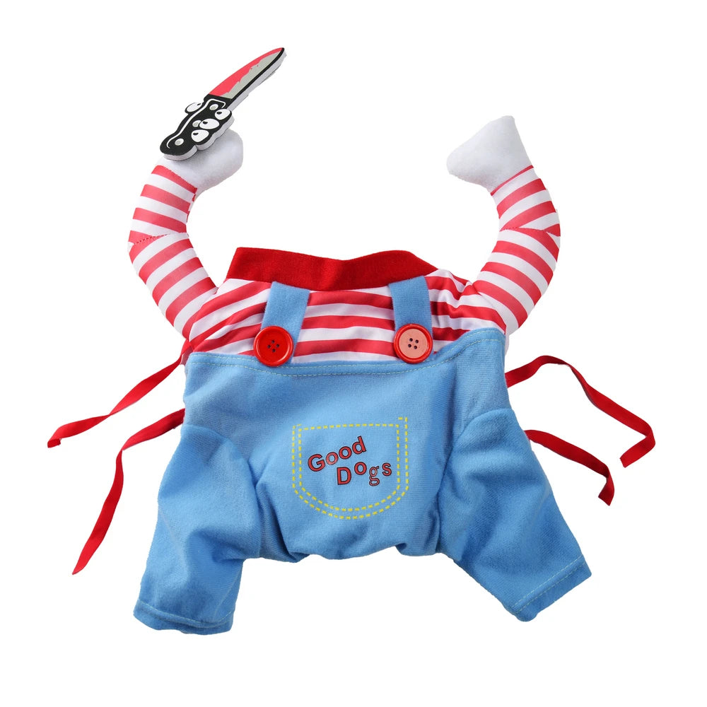 Adorable Deadly Doll Dog Costume - Perfect for Halloween Fun!
