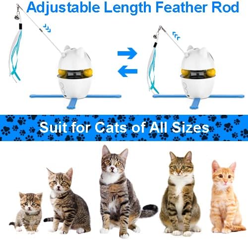 Engaging 3-in-1 Interactive Cat Toy: Feather, Ball & Light for Endless Fun and Exercise