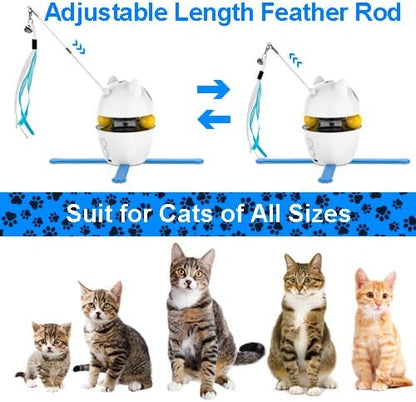 Engaging 3-in-1 Interactive Cat Toy: Feather, Ball & Light for Endless Fun and Exercise