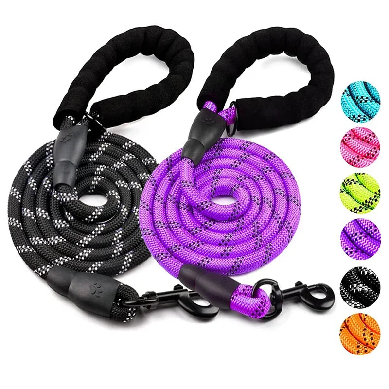 Durable Reflective Dog Leash for All Breeds - Perfect for Big, Small, and Medium Dogs!