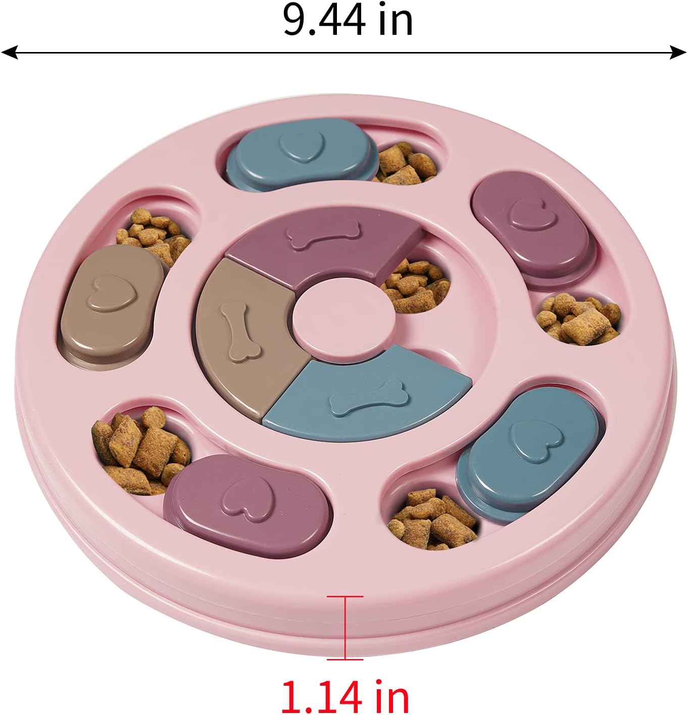 Engaging Dog Puzzle Feeder Toy for IQ Training & Mental Stimulation - Perfect for Small Breeds (Pink)