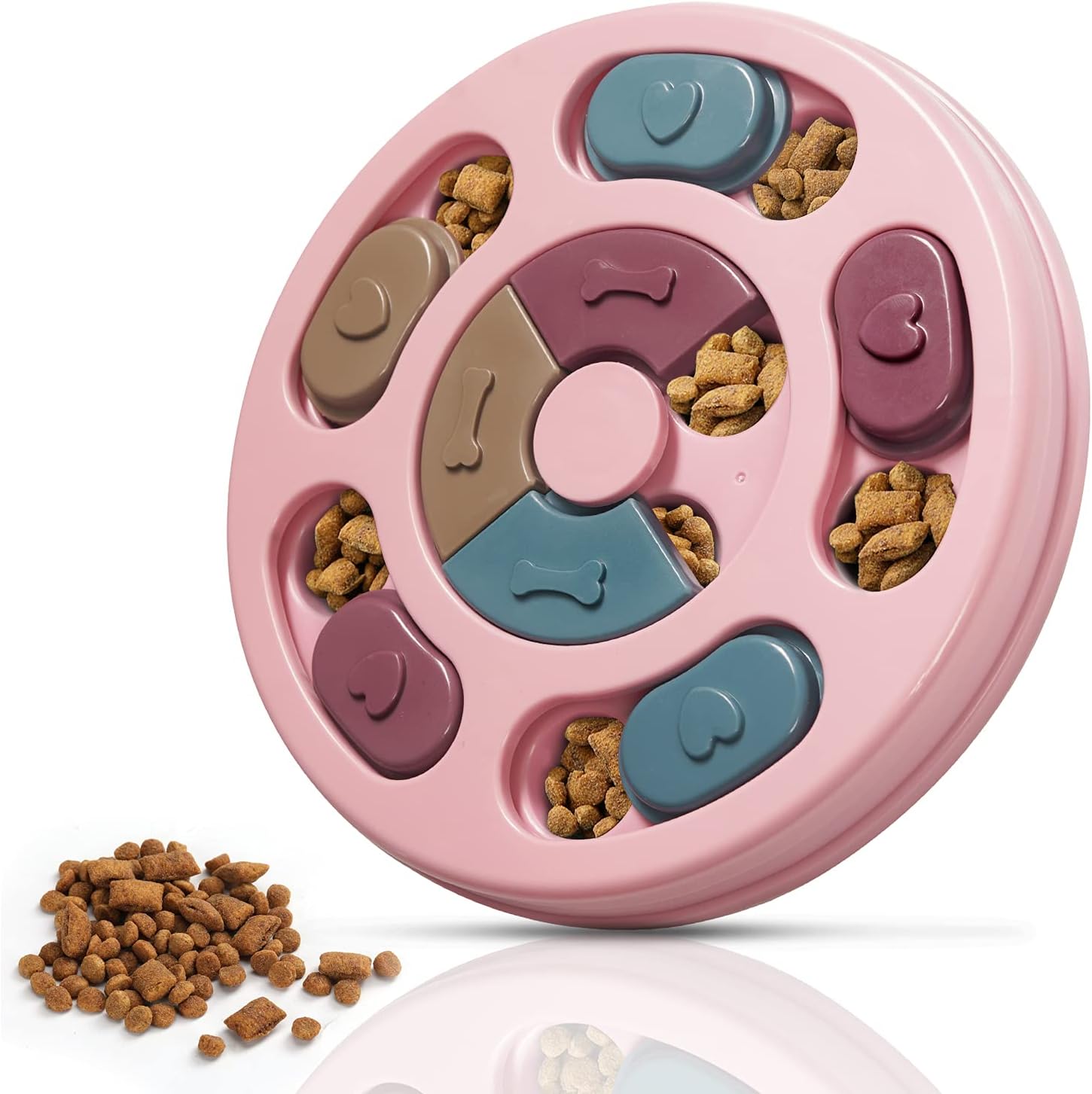 Engaging Dog Puzzle Feeder Toy for IQ Training & Mental Stimulation - Perfect for Small Breeds (Pink)