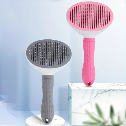Effortlessly Groom Your Pets with the One-Click Hair Removal Comb - Automatic Slicker Brush for Dogs and Cats