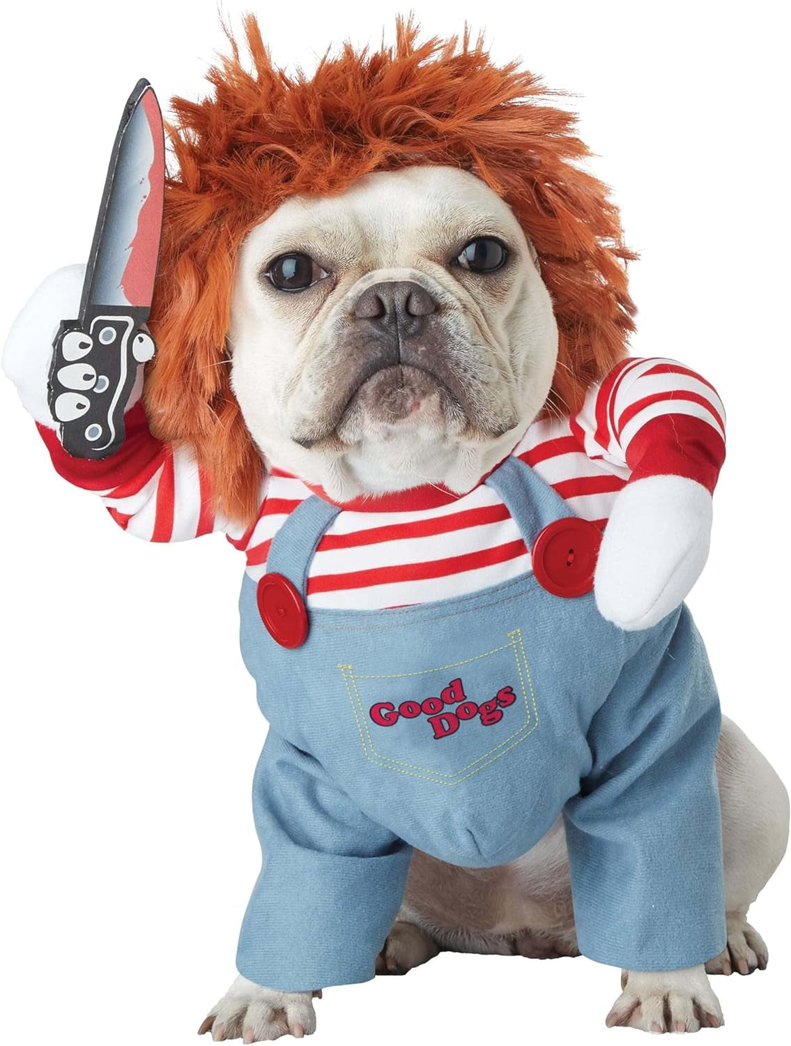 Adorable Deadly Doll Dog Costume - Perfect for Halloween Fun!