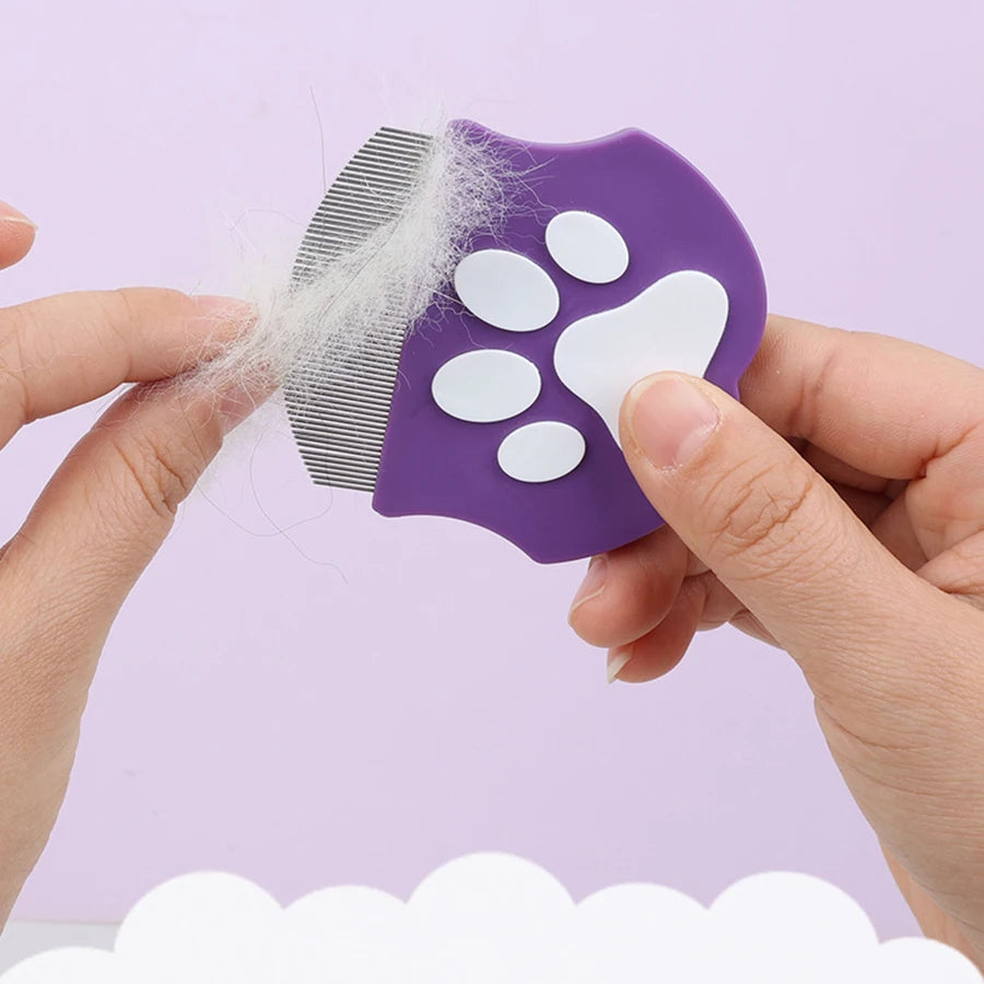 Ultimate Pet Grooming Comb - Effortlessly Remove Fleas with Our Curved Mini Brush for Dogs and Cats