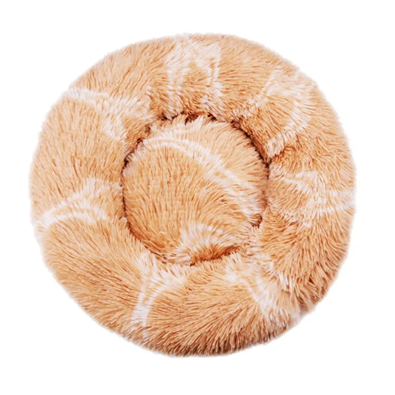 Cozy & Stylish Round Pet Bed for Large Dogs and Cats - Super Soft Plush Winter Sleeping House