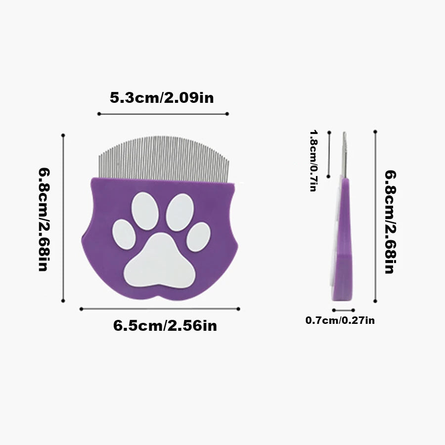 Ultimate Pet Grooming Comb - Effortlessly Remove Fleas with Our Curved Mini Brush for Dogs and Cats