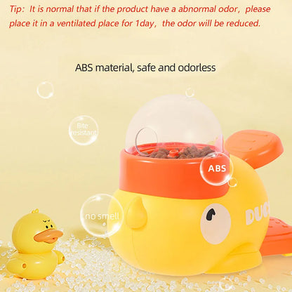 Engaging Interactive Puzzle Feeder for Dogs and Cats - Little Yellow Duck Design with Anti-Slip Bottom