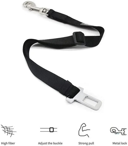Secure Your Pet's Safety with Our Adjustable Dog and Cat Car Seat Belt - Perfect for Travel!