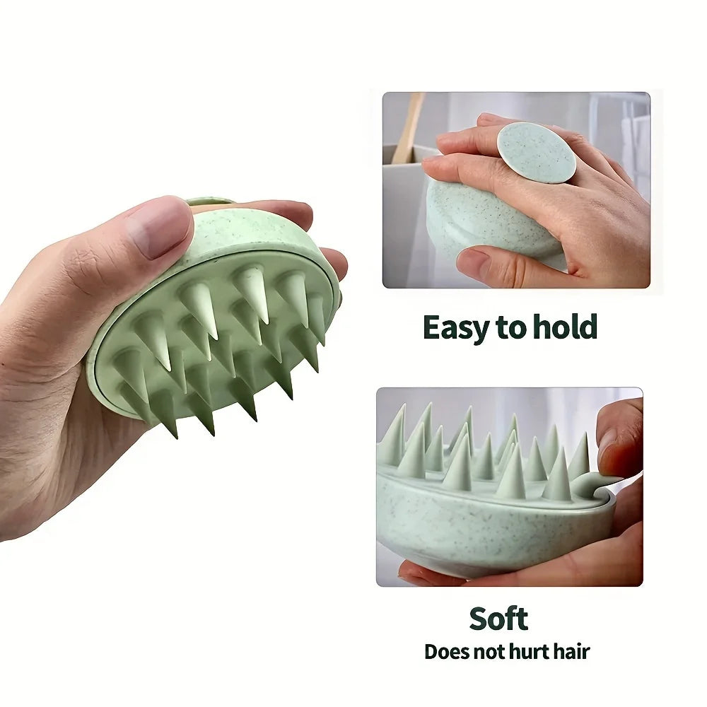 Revitalize Your Hair Care Routine with Our 1Pc Silicone Shampoo Brush - Perfect for Scalp Massage and Hair Washing!