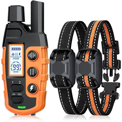 3300Ft Waterproof Electric Dog Training Collar with Remote Control - Perfect for Puppies and Dogs 5-120Lbs with Shock and Vibration Features