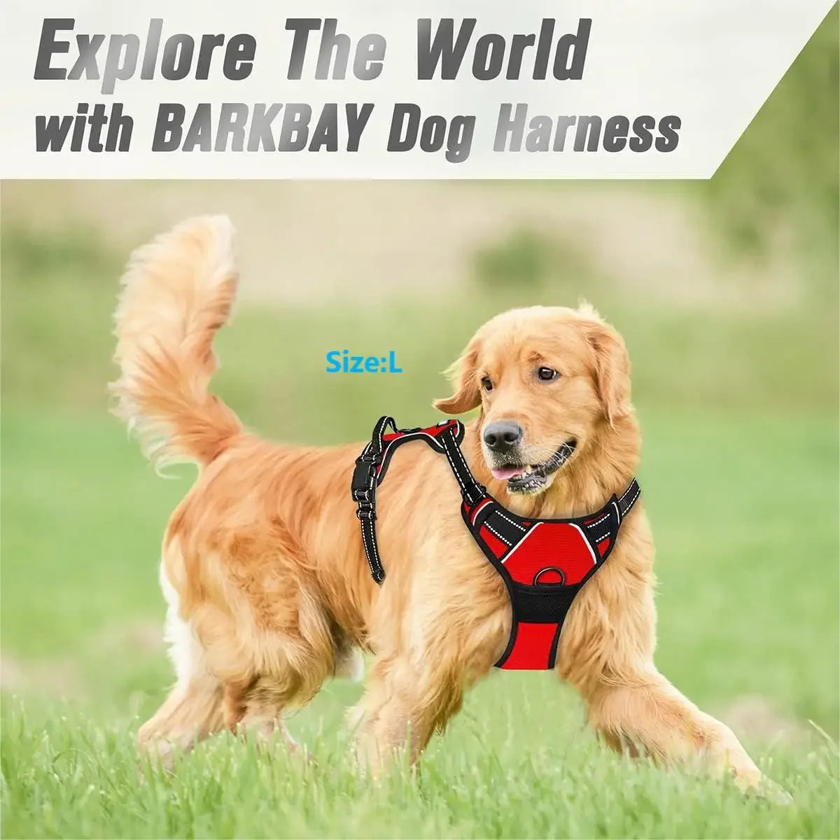 Ultimate No Pull Dog Harness with Reflective Front Clip & Easy Control Handle for Large Dogs