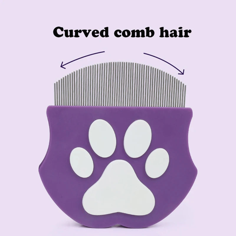 Ultimate Pet Grooming Comb - Effortlessly Remove Fleas with Our Curved Mini Brush for Dogs and Cats