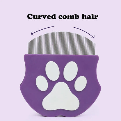 Ultimate Pet Grooming Comb - Effortlessly Remove Fleas with Our Curved Mini Brush for Dogs and Cats
