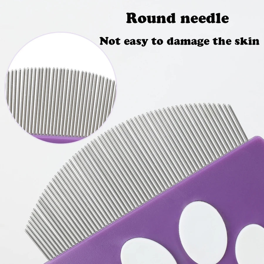 Ultimate Pet Grooming Comb - Effortlessly Remove Fleas with Our Curved Mini Brush for Dogs and Cats