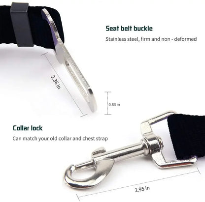 Secure Your Pet's Safety with Our Adjustable Dog and Cat Car Seat Belt - Perfect for Travel!