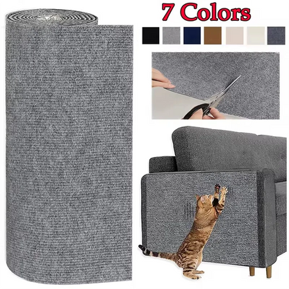 Transform Your Home with Our 7-Color Cat Scratcher Sofa Protector - Trimmable Self-Adhesive Carpet for DIY Cat Scratch Mat