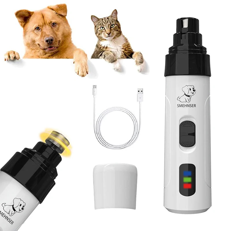 Ultimate Electric Pet Nail Clipper - USB Rechargeable Dog Nail Grinder for Small to Large Pets