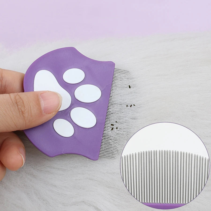 Ultimate Pet Grooming Comb - Effortlessly Remove Fleas with Our Curved Mini Brush for Dogs and Cats