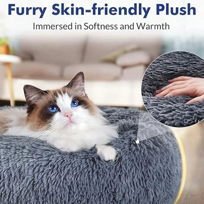 Cozy & Stylish Round Pet Bed for Large Dogs and Cats - Super Soft Plush Winter Sleeping House