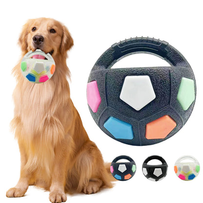 Exciting New Football Tennis Ball Shaped Dog Toy – Durable, Squeaky Fun for Outdoor Training and Teething Relief!
