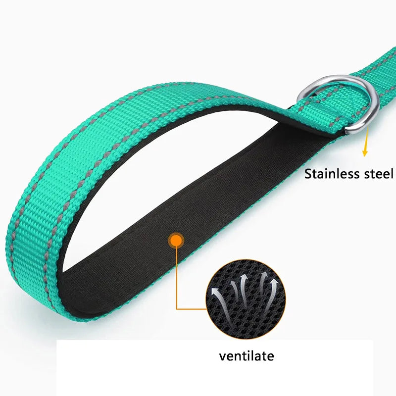 Durable Night Reflection Dog Harness and Leash Set for Safe Walks - Perfect for All Breeds