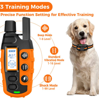 3300Ft Waterproof Electric Dog Training Collar with Remote Control - Perfect for Puppies and Dogs 5-120Lbs with Shock and Vibration Features