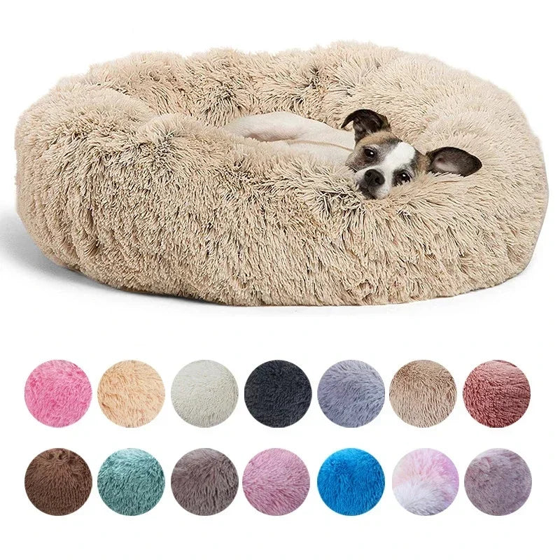 Cozy & Stylish Round Pet Bed for Large Dogs and Cats - Super Soft Plush Winter Sleeping House