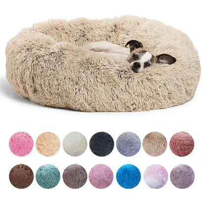 Cozy & Stylish Round Pet Bed for Large Dogs and Cats - Super Soft Plush Winter Sleeping House