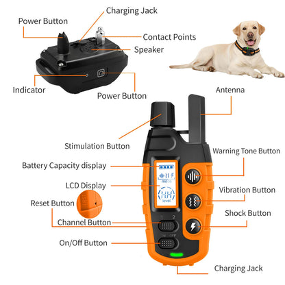 3300Ft Waterproof Electric Dog Training Collar with Remote Control - Perfect for Puppies and Dogs 5-120Lbs with Shock and Vibration Features