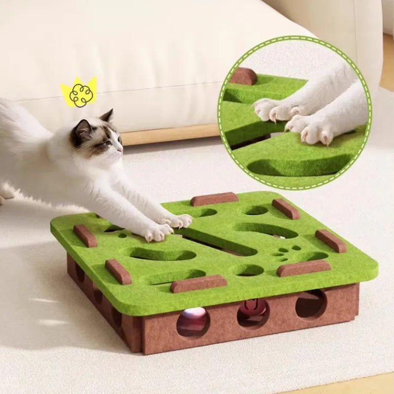 Engaging Sisal Cat Scratching Post - Interactive Toy for Indoor Cats, Perfect for Exercise and Playtime!