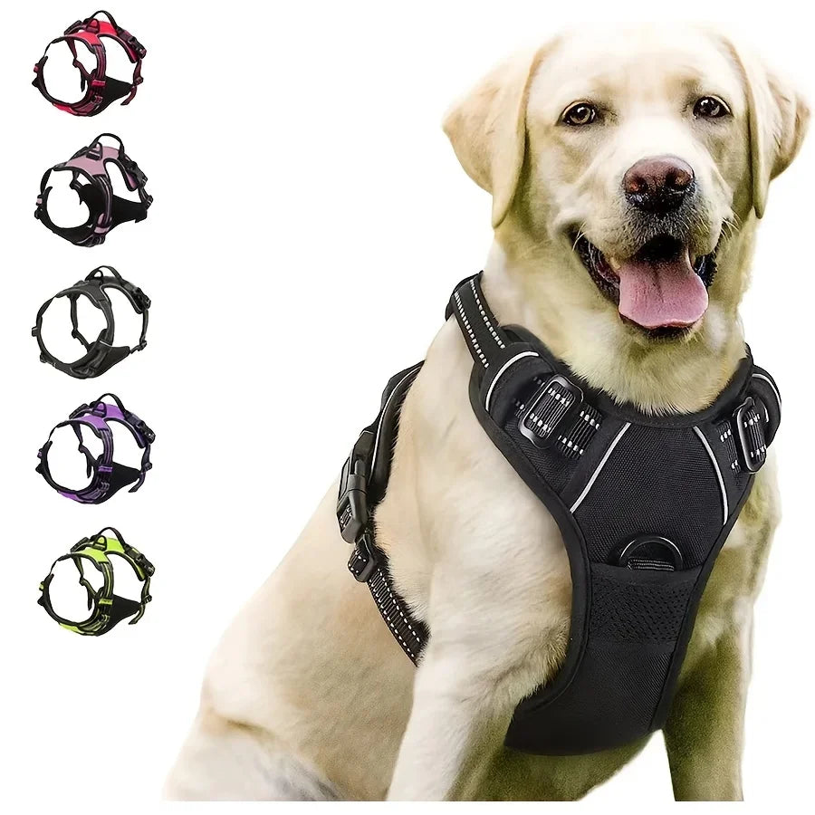 Ultimate No Pull Dog Harness with Reflective Front Clip & Easy Control Handle for Large Dogs