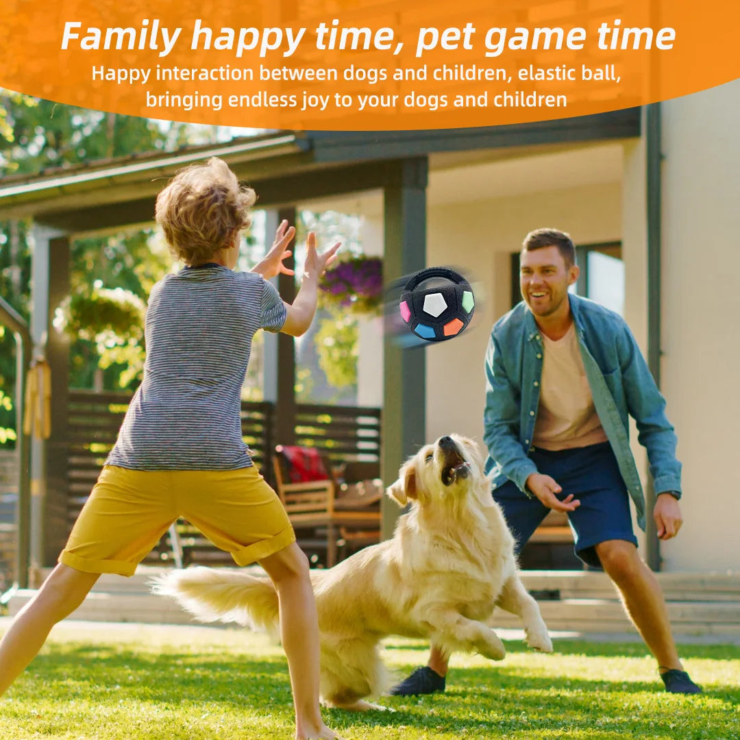 Exciting New Football Tennis Ball Shaped Dog Toy – Durable, Squeaky Fun for Outdoor Training and Teething Relief!