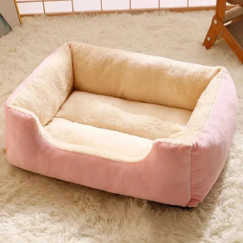 Cozy Winter Cat Bed & Dog Mat - Plush Cushion for Kittens and Puppies - Perfect Accessory for Your Furry Friends' Comfort