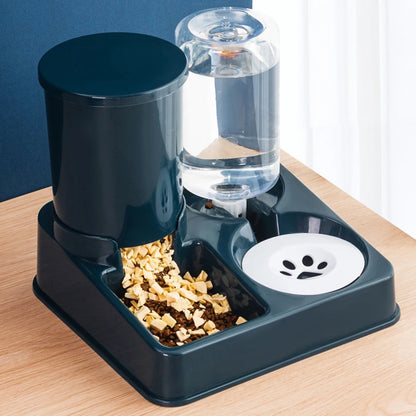 Revolutionize Your Pet's Mealtime with the 2-in-1 Automatic Cat Feeder and Water Dispenser Set - Effortless Feeding and Hydration for Dogs!