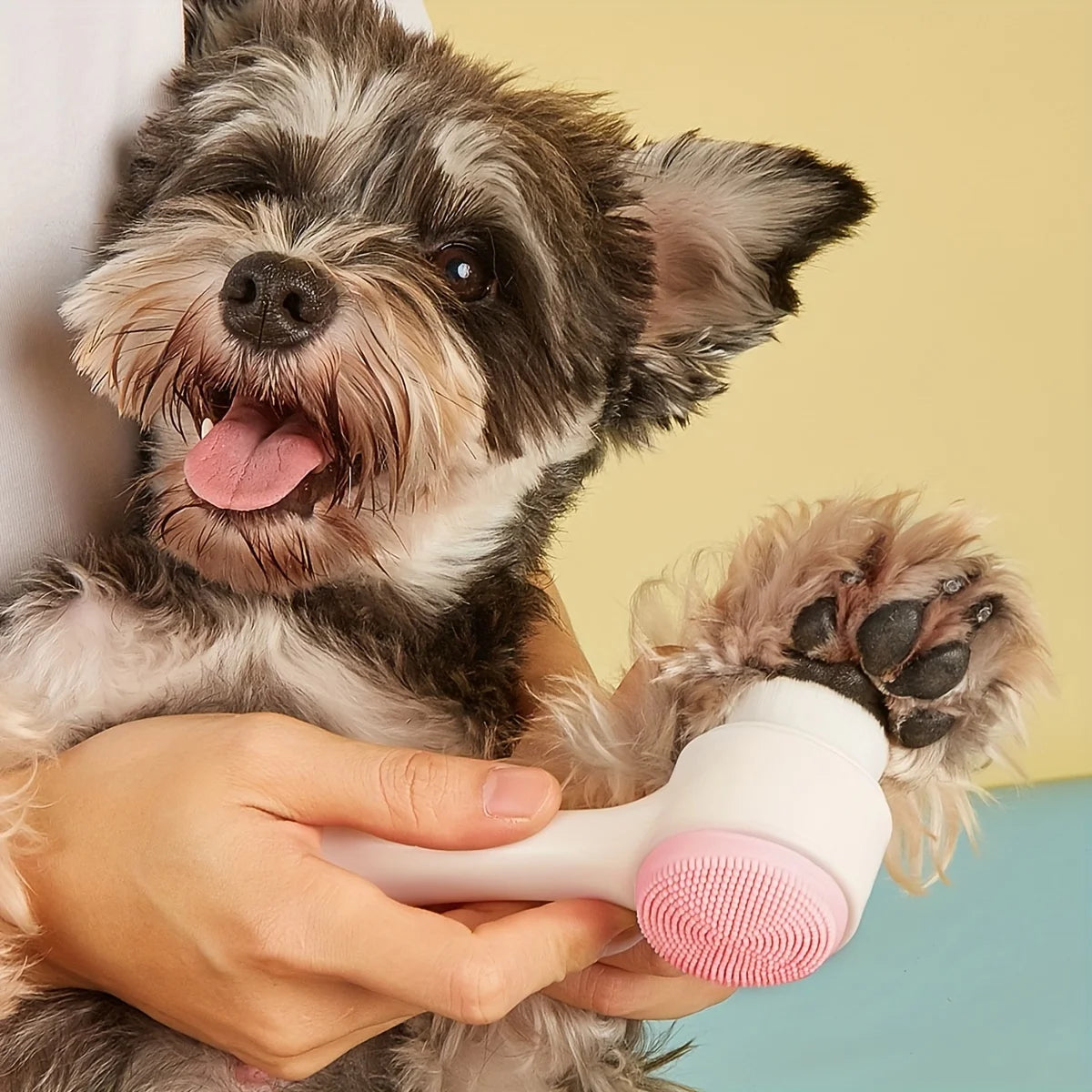 Pamper Your Pup with the 1Pc Silicone Pet Paw Cleaner & Massage Brush - The Ultimate Dual-Sided Grooming Tool for Healthy Coats and Claws!