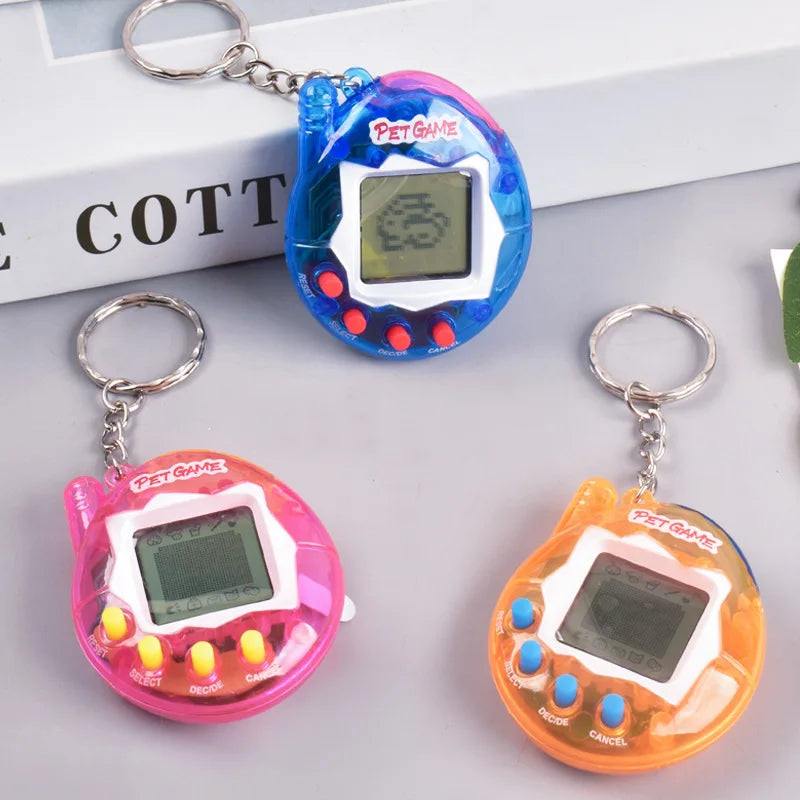 1PC Transparent Electronic Pets Tamagotchi Nostalgic 168 Pets in One Virtual Cyber Digital Nostalgic Funny Toys Pixel Funny Play