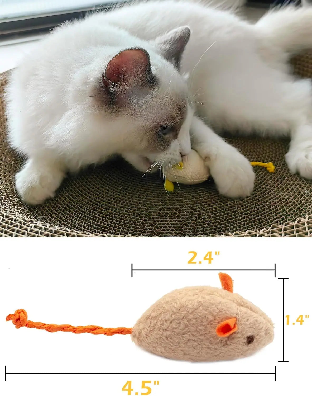 Engaging Catnip-Infused Plush Mouse Toys - 200 Pcs Interactive Fun for Indoor Cats