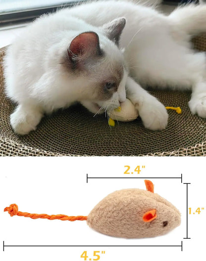 Engaging Catnip-Infused Plush Mouse Toys - 200 Pcs Interactive Fun for Indoor Cats
