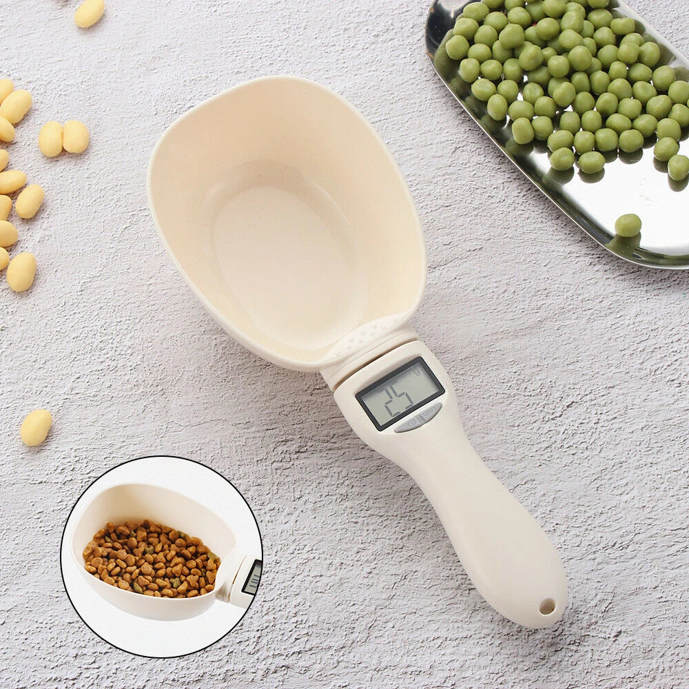 Precision Pet Food Measuring Scoop - Electronic Dog and Cat Food Scale with LED Display