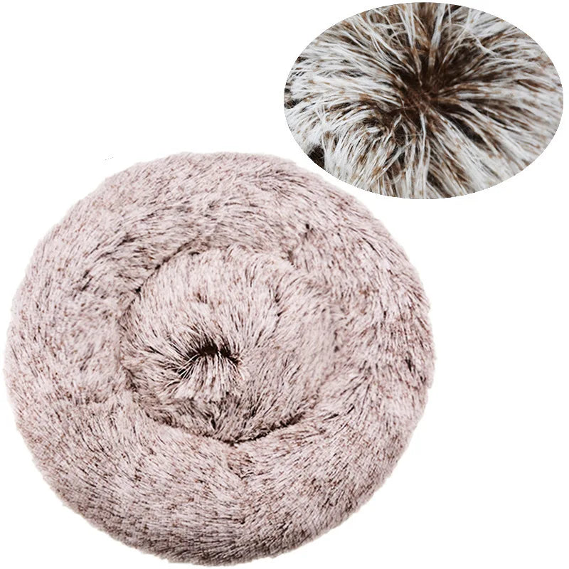 Cozy & Stylish Round Pet Bed for Large Dogs and Cats - Super Soft Plush Winter Sleeping House
