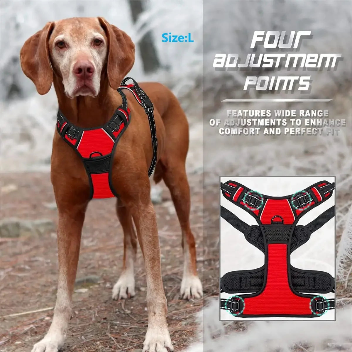 Ultimate No Pull Dog Harness with Reflective Front Clip & Easy Control Handle for Large Dogs