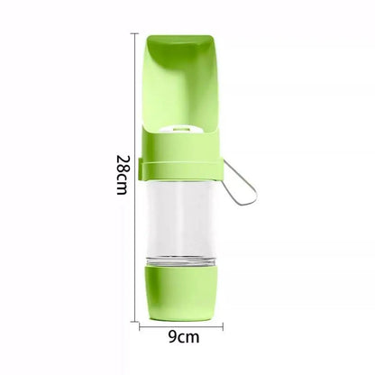 Portable Water Bottle for Dogs and Cats - All-in-One Food and Water Container for Outdoor Adventures
