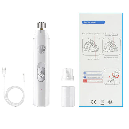 Revolutionary Electric Dog Nail Grinder - USB Rechargeable & Painless Trimmer for All Pet Sizes