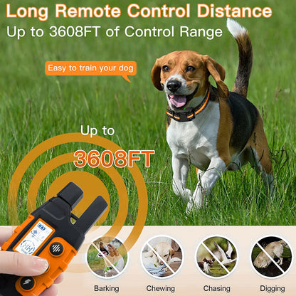 3300Ft Waterproof Electric Dog Training Collar with Remote Control - Perfect for Puppies and Dogs 5-120Lbs with Shock and Vibration Features
